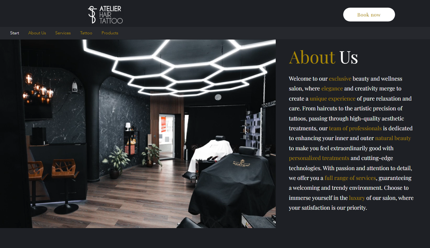 STB Atelier – Barber Website Vorschau