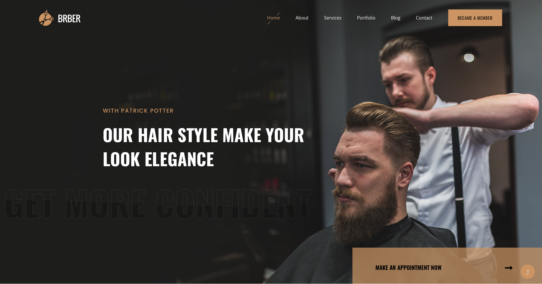 Barber Template 1 – Website Vorschau
