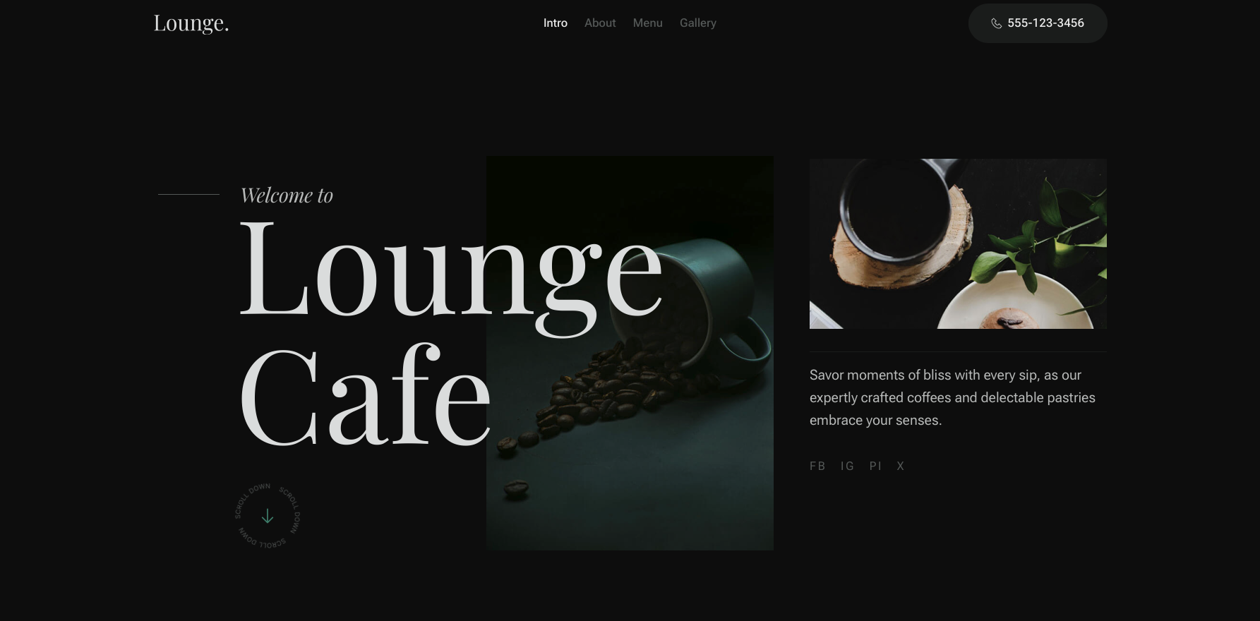 Kaffee Template 2 – Website Vorschau