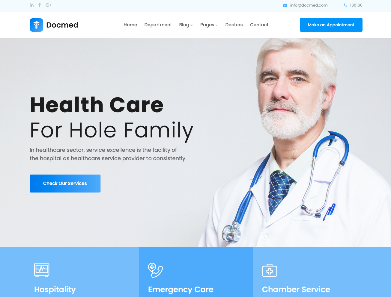 Arzt Template 1 – Website Vorschau