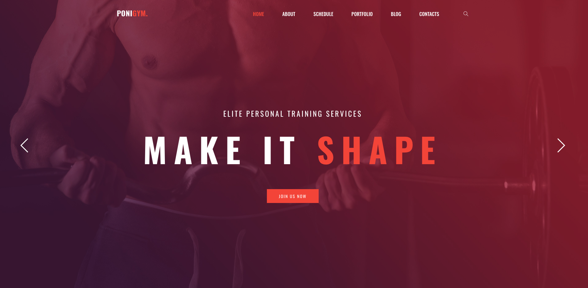 Fitness Template 2 – Website Vorschau